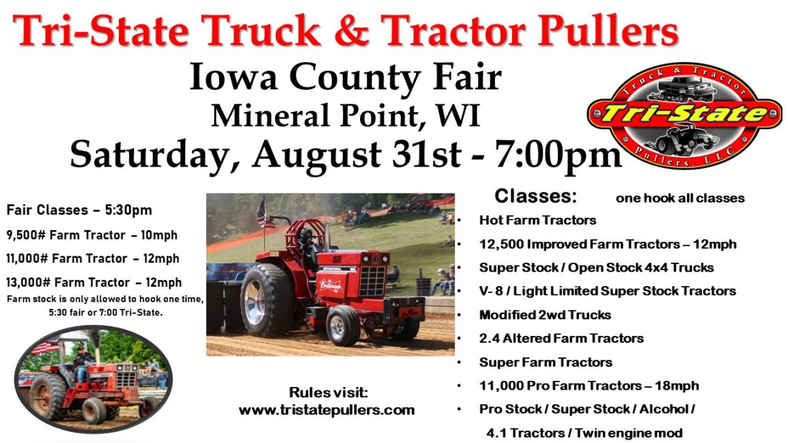 Tri-State Truck and Tractor Pullers – Iowa County Fair