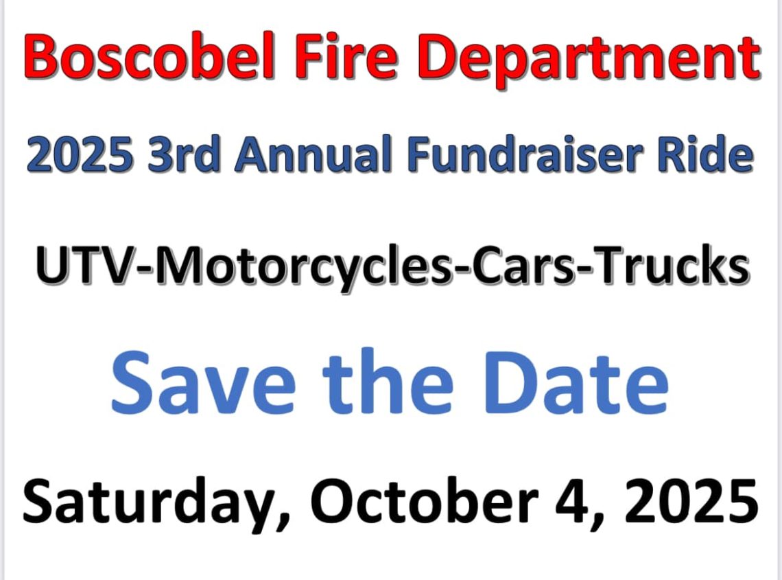 Boscobel Fire Department 3rd Annual Fundraiser Ride – The Hideaway