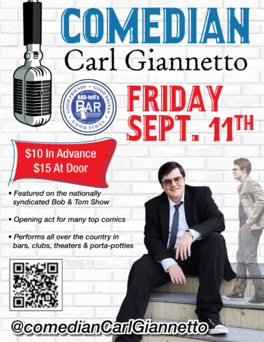 Comedian Carl Giannetto – BAR-tell’s BAR