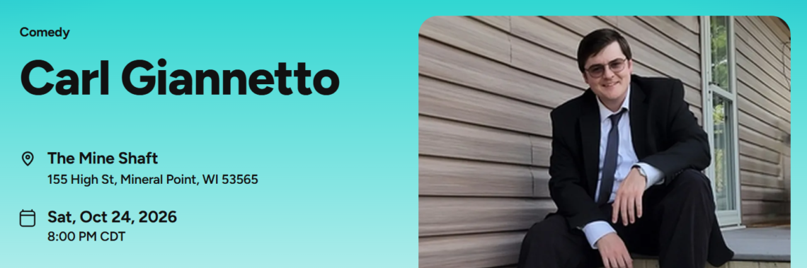 Comedian Carl Giannetto – The Mine Shaft
